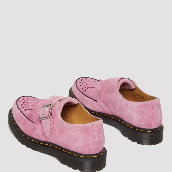 Dr. Martens Ramsey Suede Kiltie Buckle Creeper Loafer Fondant Pink SZ 10 MENS - Picture 14 of 16